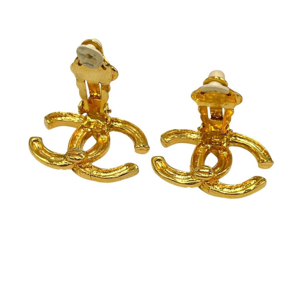 Chanel Cc Logo Clip-On Earrings Metal #247115C75B - Picture 5 of 7